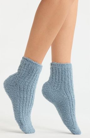 Barefoot Dreams CozyChic Assorted 2-Pack Tennis Ankle Socks in Blue Aura/faded Hazel at Nordstrom