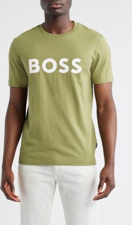 BOSS Tiburt Logo Graphic T-Shirt in Medium Green at Nordstrom, Size Xxx-Large
