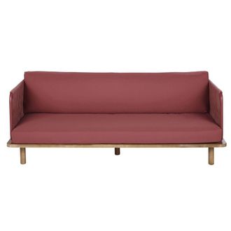 Maisons du monde Sof&aacute; de jard&iacute;n de cuerda trenzada terracota y acacia maciza