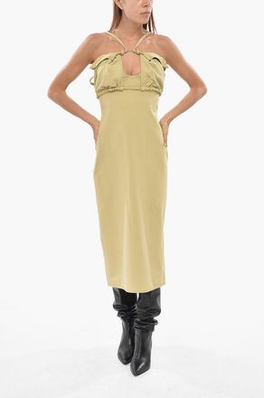 Jacquemus Fitted Midi Dress BIKINI with Halterneck and Back Slit Jacquemus