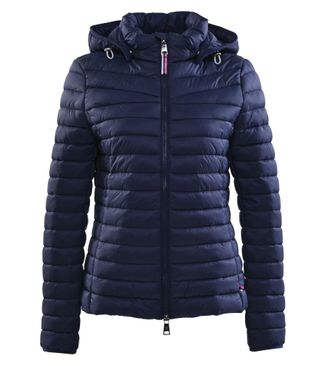 Fuchs Schmitt Steppjacke FUCHS SCHMITT, Damen, Gr. 46, blau (marine), Web, Obermaterial: 100% Polyamid, clean, unifarben, normal, Jacken Steppjacke, mit abnehmbarer