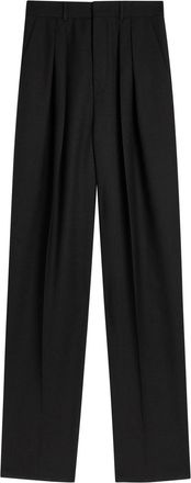 Saint Laurent Wide-leg Wool Trousers - Black - 40 (UK12 / M)