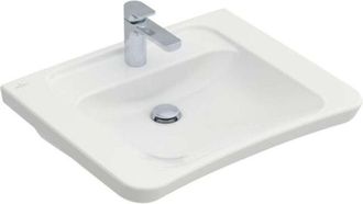 Villeroy & Boch Architectura Vita, Lavabos Suspendidos, 650 X 550 Mm, Rectangular, Ex Targa Architectura, Orificio Central Para Grifer&iacute;a Perforado, Sin Rebosadero, Lo