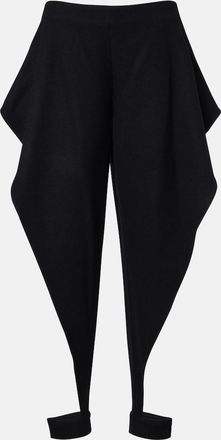 Alaia Ala&iuml;a Draped wool-blend pants