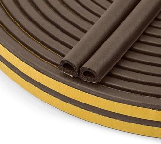OEM Cinta De Sellado Profile D De 10 M - 9x6 Mm, Marr&oacute;n, Aislamiento Ac&uacute;stico, Anticolisi&oacute;n