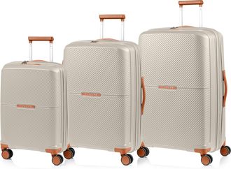 Champs Luggage Vintage Aura / 3-Piece Luggage Set / Black