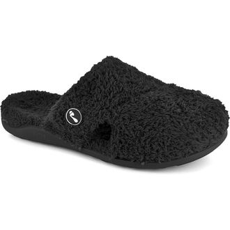 Strive Footwear Zara Faux Fur Slipper in Black at Nordstrom, Size 11