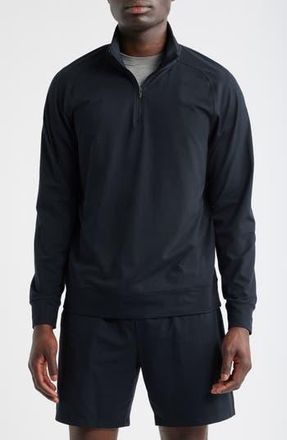 Zella Live In Performance Quarter Zip Pullover in Black Caviar at Nordstrom Rack, Size Xx-Large