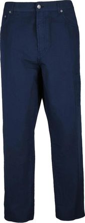 Dondup Paco Cotton Silk Trousers - Blue