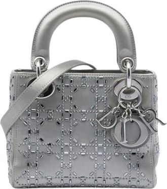 Dior Pre-owned Lady Dior - Dames - Vintage Handtas - Grijs - ONE Size - Leer - Vintage