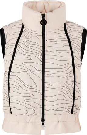 Marc Cain Jassen, Dames, Wit, L, Polyester, Wattierte Steppweste