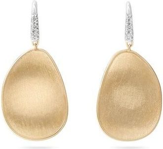 Marco Bicego Lunaria Collection 18K Yellow Gold and Diamond Medium Drop Earrings - OB1343-A B1 YW Q6