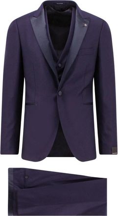 Tagliatore I1314 Smoking - Heren - Business pakken - Blauw - 2XL - Wol - Kostuums