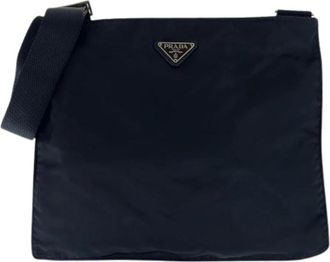 Prada Pre-owned Cross Body Bags, male, Black, Size: ONE SIZE Pre-owned Nylon prada-bags