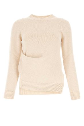 Jil Sander Ivory Cotton Blend Sweater