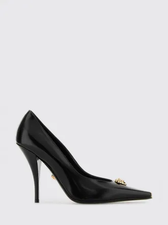 Versace La Medusa Leather Pumps with Stiletto Heel and Almond Toe