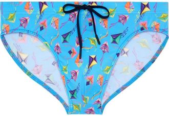 HOM Lido Swim Mini Briefs in Blue Print at Nordstrom, Size Xx-Large