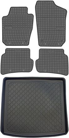 OEM Skoda Fabia Iii Kombi De Enero De 2015 A 2021. Juego De Alfombrillas De Goma Para Coche Y Alfombrilla Para Maletero