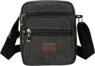 Generic Compatible For Mens Multifunctional Shoulder Bag Crossbody Bags(Black)