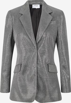 Akris Einreihiger taillierter Metallic-Blazer