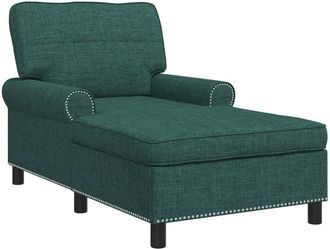 vidaXL Sill&oacute;n Reclinable Con Coj&iacute;n Verde Oscuro 91 X 157 X 91 Cm Tela Vidaxl