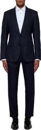 Dolce & Gabbana Mens Wool Single-Breasted Blazer Blue Virgin Jacket