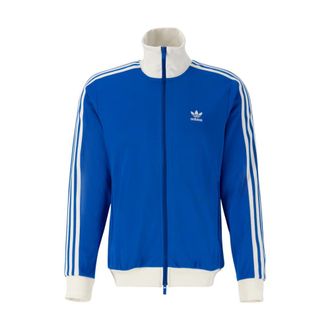 adidas Klassieke Gerecyclede Jas - Heren - Sportshirts - Blauw - S - Katoen - Fitness