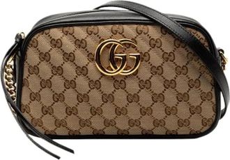Gucci Pre-owned Cross Body Bags, female, Beige, Size: ONE SIZE Pre-owned Canvas crossbody-bags