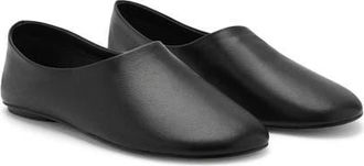 Mango Leather Slip-On Shoe in Black at Nordstrom, Size 7.5Us
