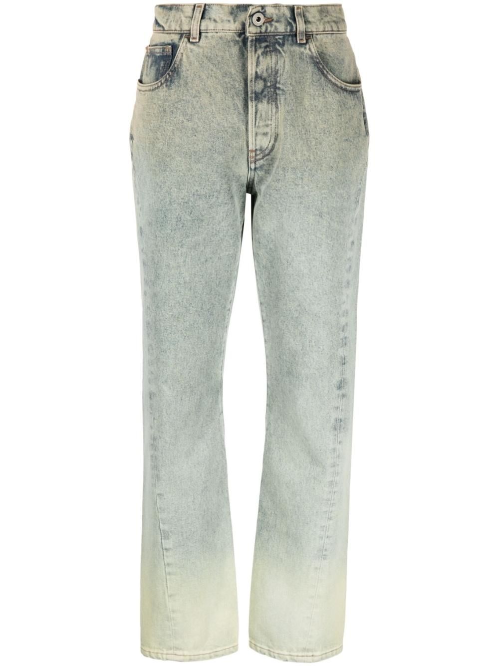デニム・ジーパン Off-White Woman Jeans Blue OWYB019F24DEN0014600 Off-White™ Blue wide cargo denim jeans | TheDoubleF