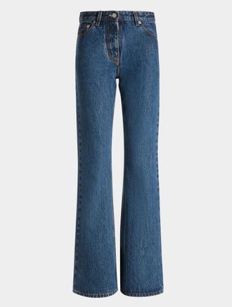 Bally Flared Denim Pants in Blue at Nordstrom, Size 25 Eu