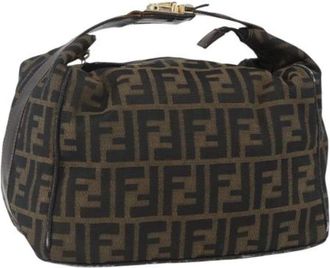 Fendi Pre-owned Handbags, female, Brown, Size: ONE SIZE Pre-owned Canvas Handbag