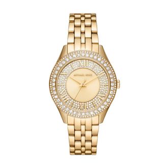 Michael Kors Elegante Gouden Harlowe Horloge - Dames - Horloges - Geel - ONE Size - Accessoires