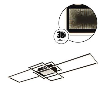Globo Lighting Plaf&oacute;n - Saunders - Negro - Metal - Led - 48468-60