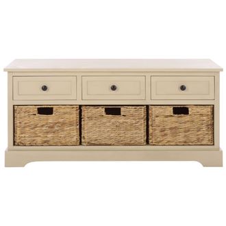 Safavieh Banco de madera de pino en color beige