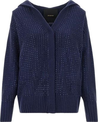 Pinko Zeventiende-eeuwse Vest - Dames - Vesten - Blauw - XS - Wol - Truien & Vesten