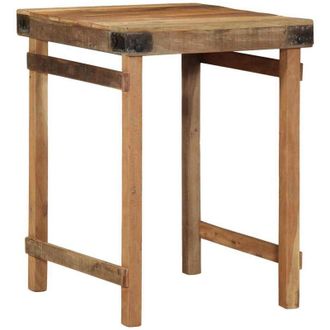 vidaXL Vidaxl - Mesa De Comedor Marr&oacute;n 60 X 55 X 76 Cm Madera Maciza Reciclada