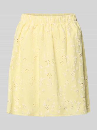 Pieces Regular Fit Mini-Rock aus reiner Baumwolle Modell BANNA in Hellgelb, Gr&ouml;&szlig;e XL