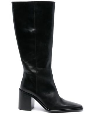 Alohas Stivali Berta 80mm in pelle - Nero