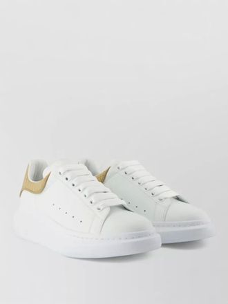 Alexander McQueen oversized leather sneakers smooth calfskin