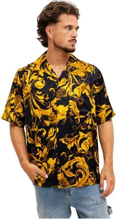 Versace Jeans Couture Allover Shirt - Heren - Korte mouwen Overhemden - Veelkleurig - M - Katoen - Overhemden