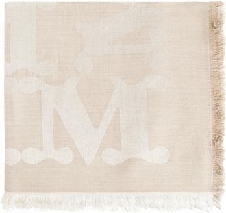 Max Mara Accessoires, Dames, Beige, ONE Size, Wol, Edro Sjaal