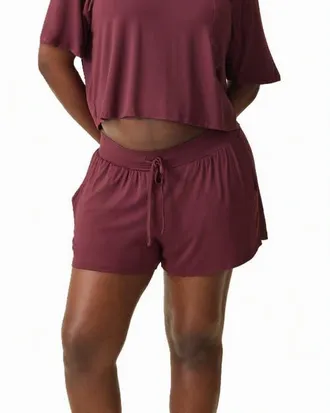 Kindred Bravely Aria Casual Lounge Short in Deep Burgundy at Nordstrom, Size X-Large
