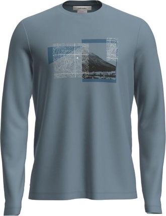 Icebreaker Merino 150 Tech Lite L/S Tee Peak Balance Merinolongsleeve f&uuml;r Herren | grau