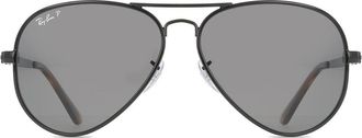 Ray-Ban RB3925 Aviator Max Polarized 002/48 Mens Sunglasses Black Size 58