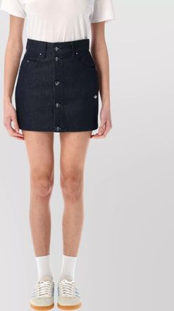 adidas high waist denim mini skirt with pockets