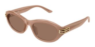 Balenciaga BB0434SK Asian Fit 004 Womens Sunglasses Brown Size 55