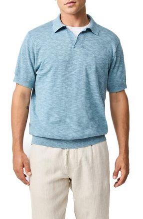Rodd & Gunn Poison Bay Linen & Cotton Slub Polo in Aegean at Nordstrom, Size Xxx-Large