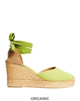 8 by YOOX ORGANIC COTTON WEDGE ESPADRILLES
