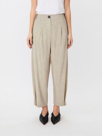 Masai Mapunna High Rise Pleated Trousers in White Pepper at Nordstrom, Size Xx-Large